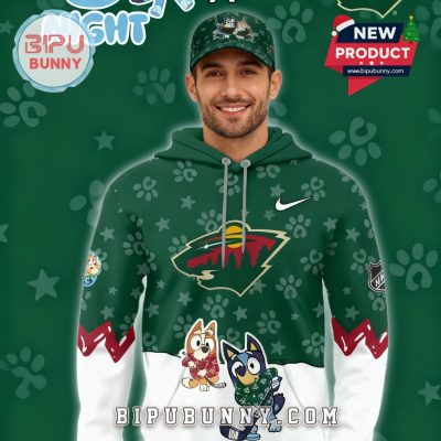 Minnesota Wild NHL Bluey Night Limited Hoodie