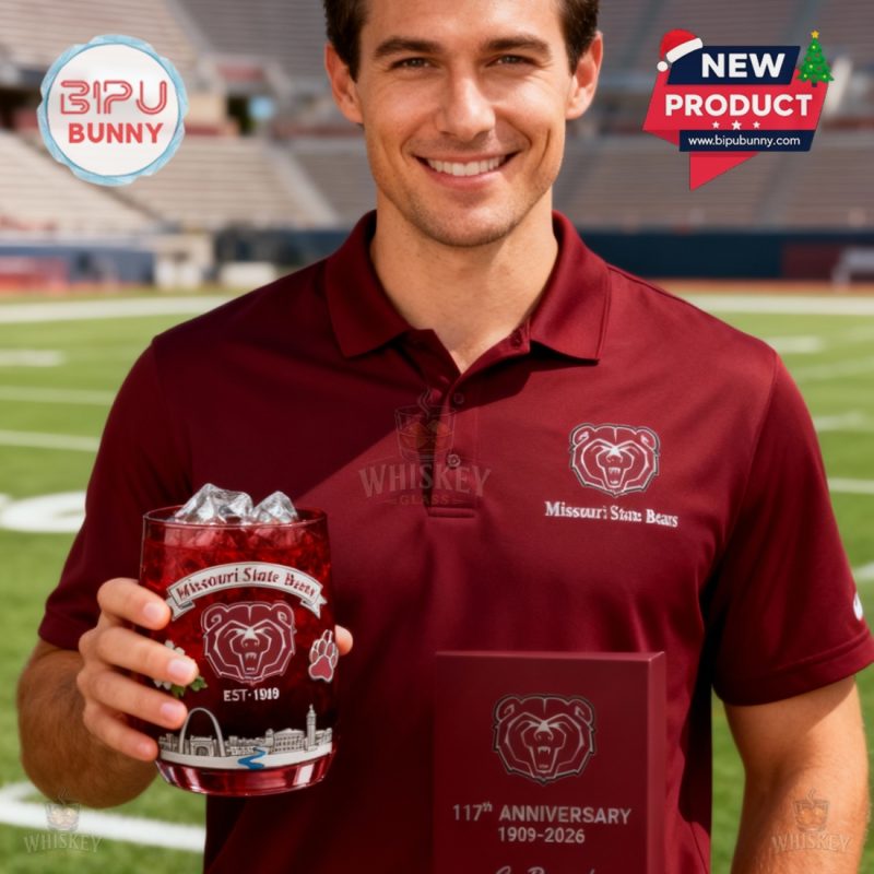 Missouri State Bears 117th Anniversary Whiskey Glass