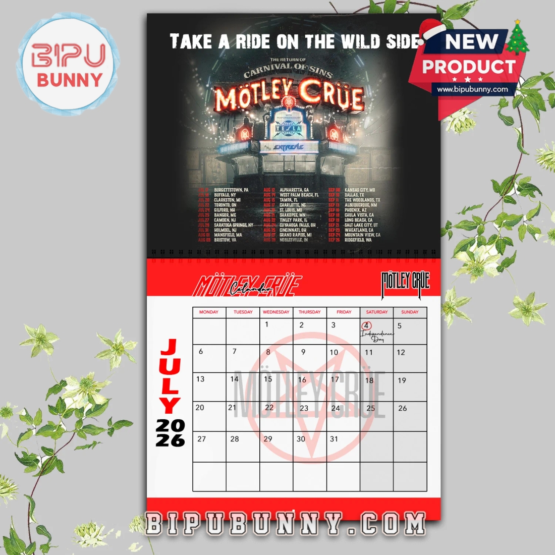 Mötley Crüe Wall Hanging Calendar 2026 Mötley Crüe Wall Hanging Calendar 2026
