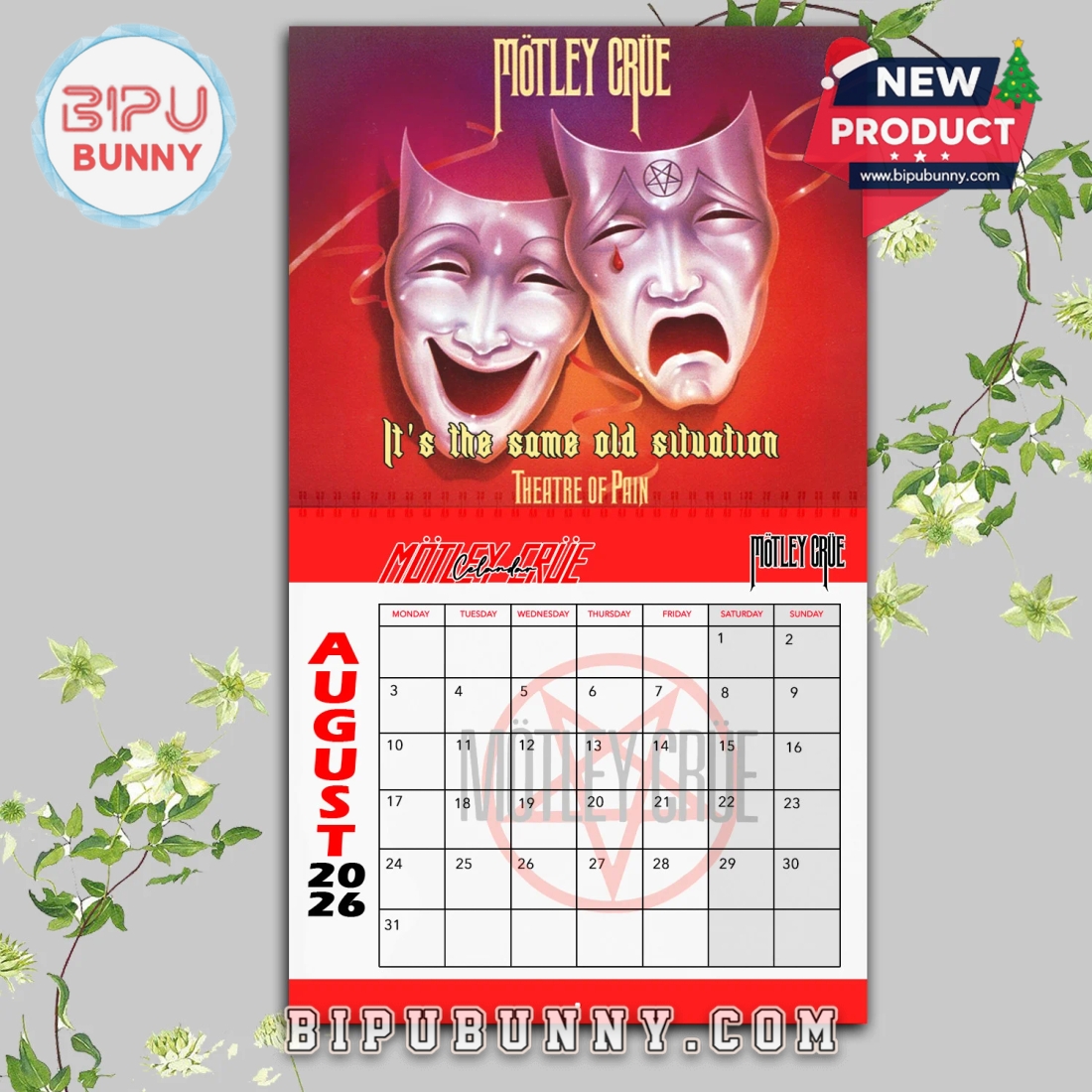 Mötley Crüe Wall Hanging Calendar 2026 Mötley Crüe Wall Hanging Calendar 2026