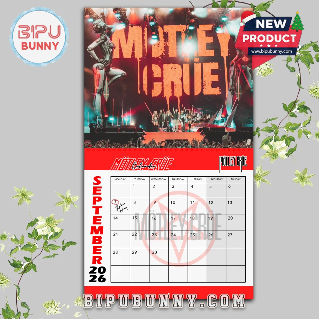 Mötley Crüe Wall Hanging Calendar 2026 Mötley Crüe Wall Hanging Calendar 2026