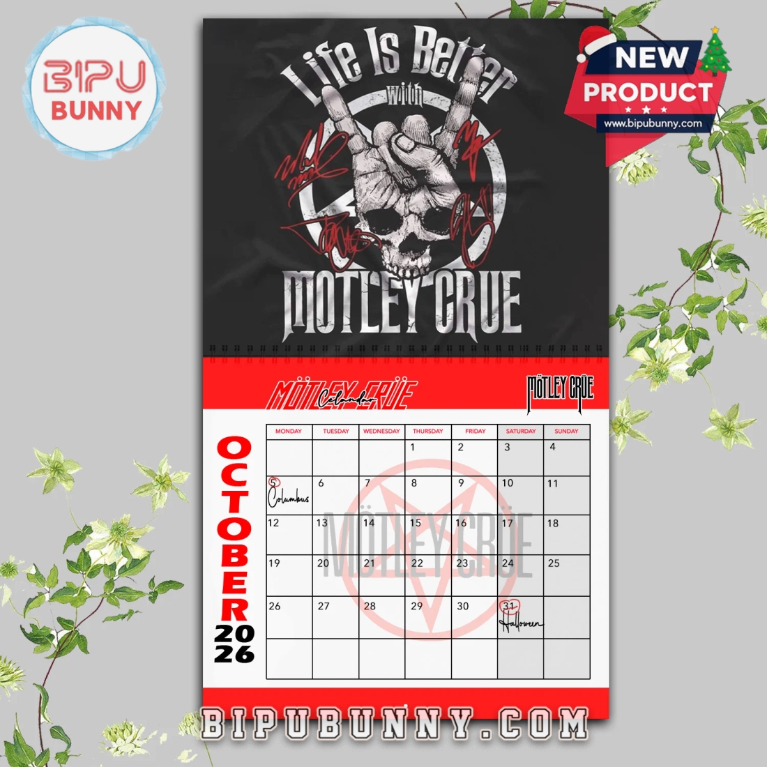 Mötley Crüe Wall Hanging Calendar 2026 Mötley Crüe Wall Hanging Calendar 2026
