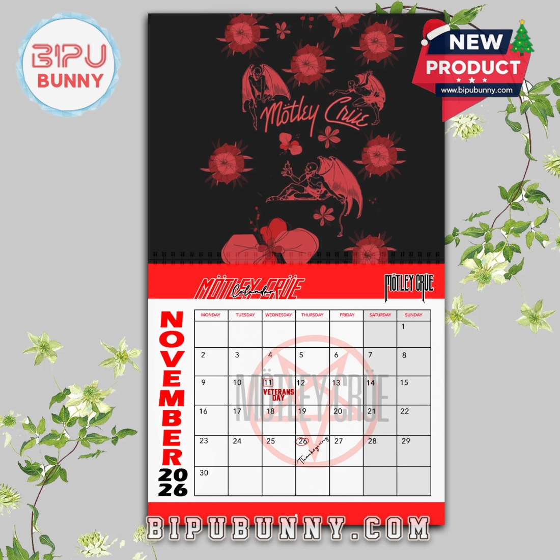 Mötley Crüe Wall Hanging Calendar 2026 Mötley Crüe Wall Hanging Calendar 2026