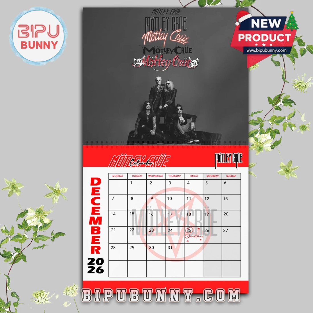 Mötley Crüe Wall Hanging Calendar 2026 Mötley Crüe Wall Hanging Calendar 2026