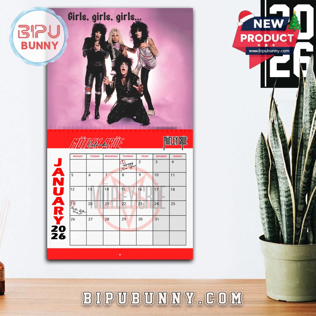 Mötley Crüe Wall Hanging Calendar 2026 Mötley Crüe Wall Hanging Calendar 2026