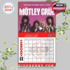 February 2026 calendar page with glam-era Mötley Crüe and iconic “Kickstart My Heart” lyric.