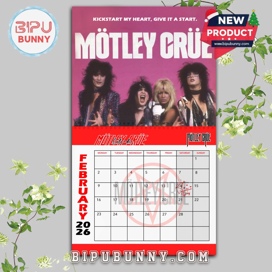 Mötley Crüe Wall Hanging Calendar 2026 Mötley Crüe Wall Hanging Calendar 2026