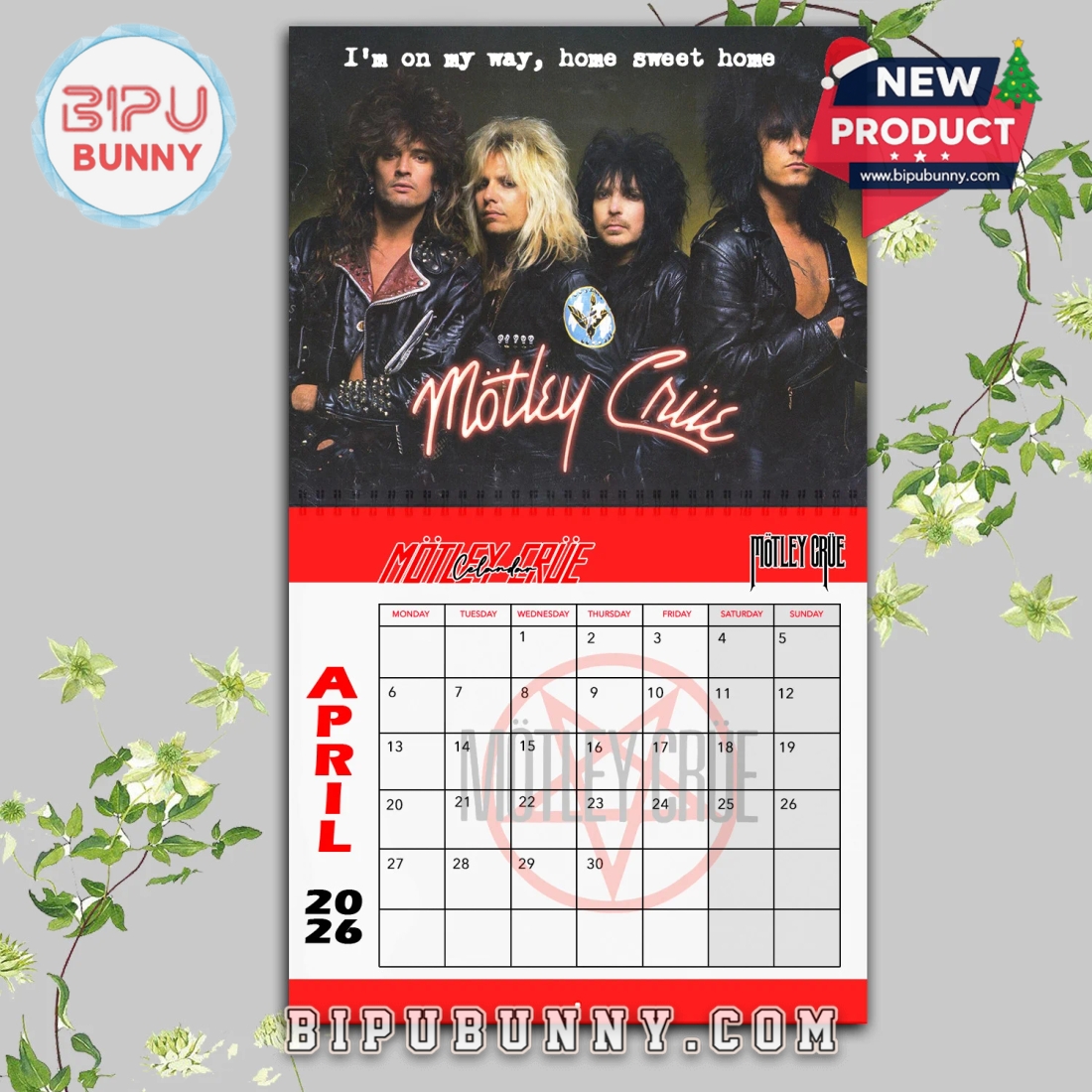Mötley Crüe Wall Hanging Calendar 2026 Mötley Crüe Wall Hanging Calendar 2026