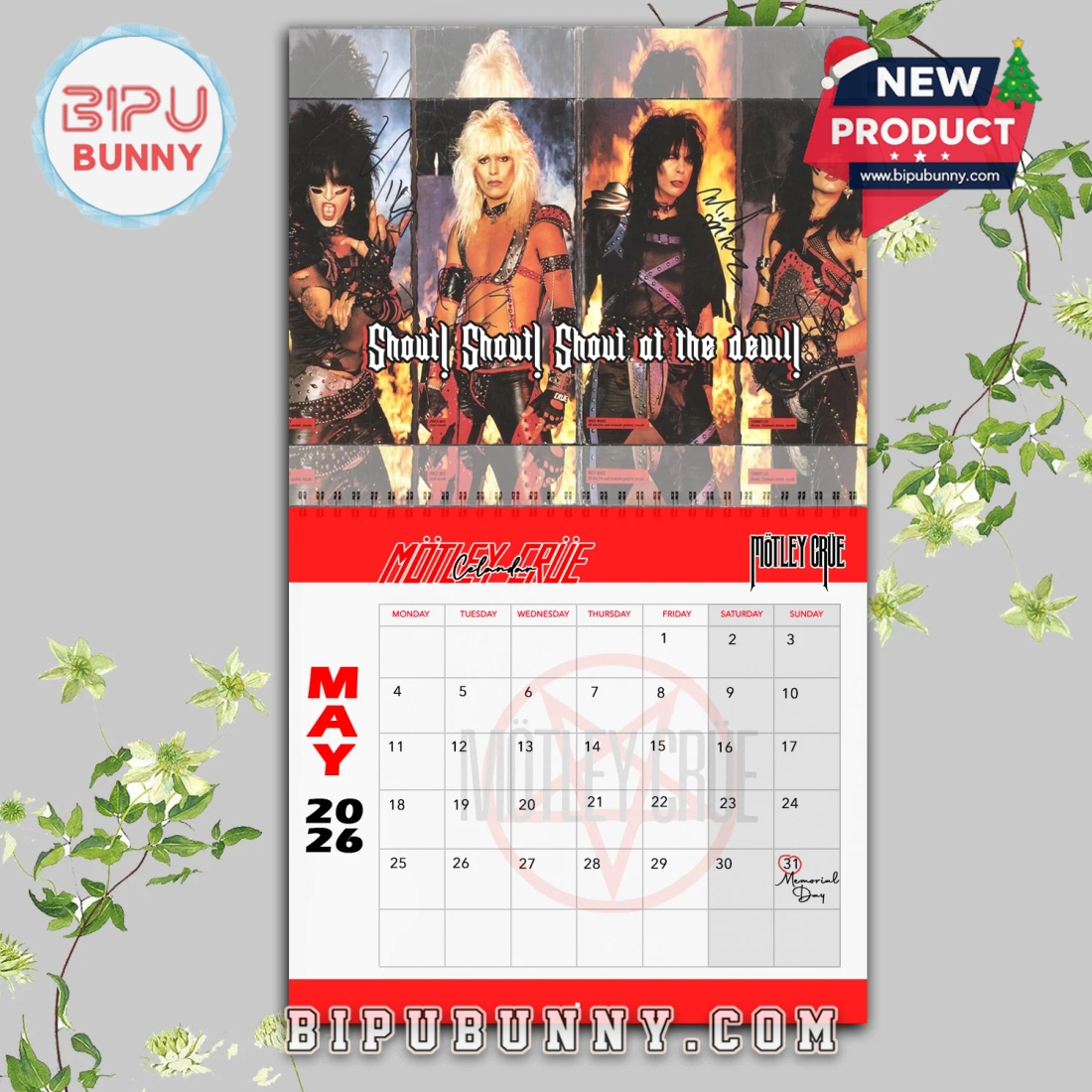 Mötley Crüe Wall Hanging Calendar 2026 Mötley Crüe Wall Hanging Calendar 2026