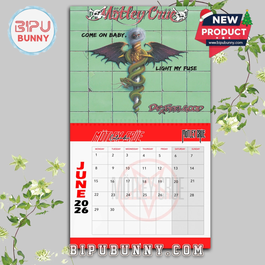 Mötley Crüe Wall Hanging Calendar 2026 Mötley Crüe Wall Hanging Calendar 2026