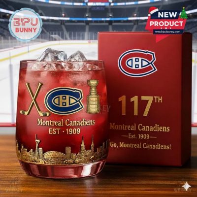 Montreal Canadiens 117th Anniversary Whiskey Glass