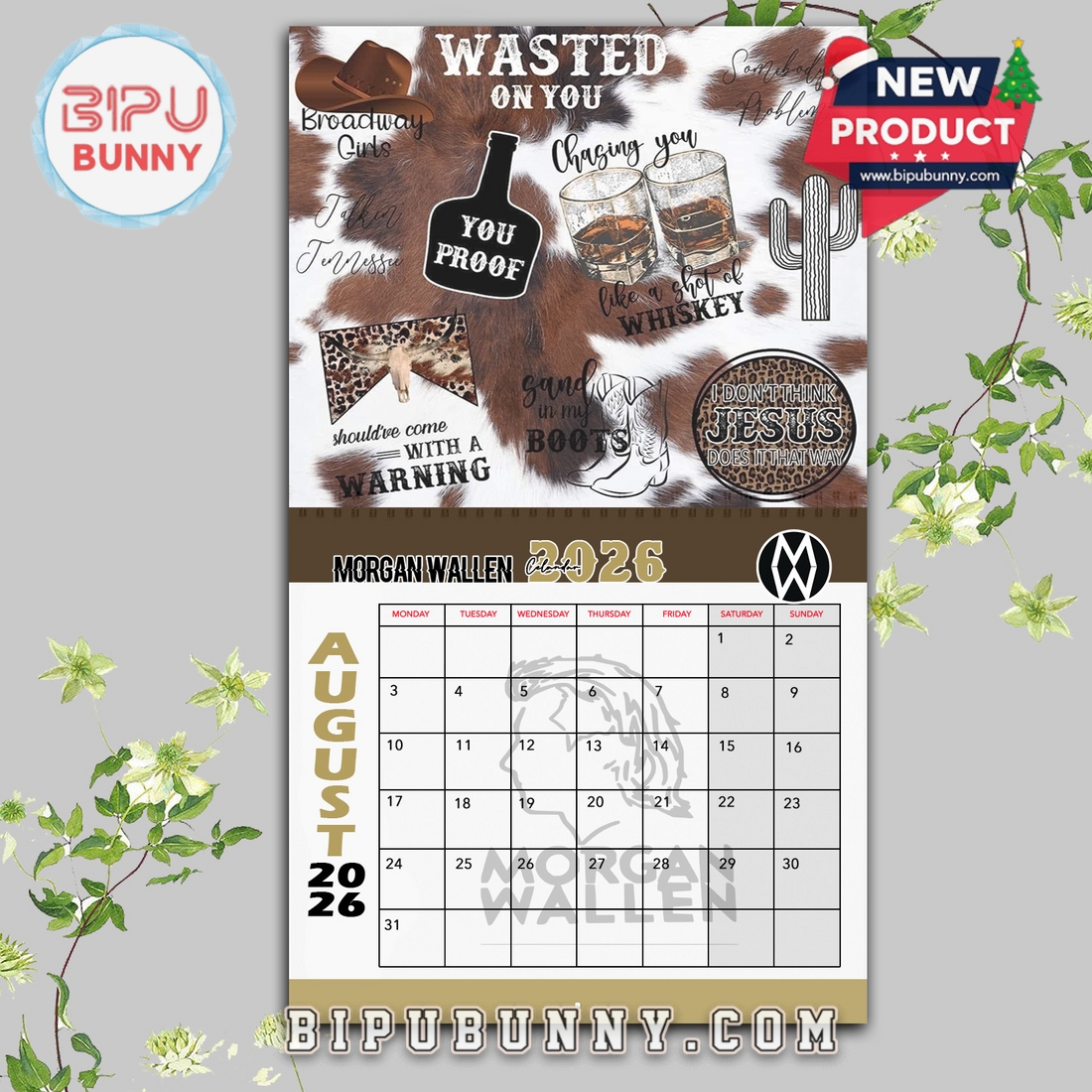 Morgan Wallen Wall Hanging Calendar 2026 Morgan Wallen Wall Hanging Calendar 2026