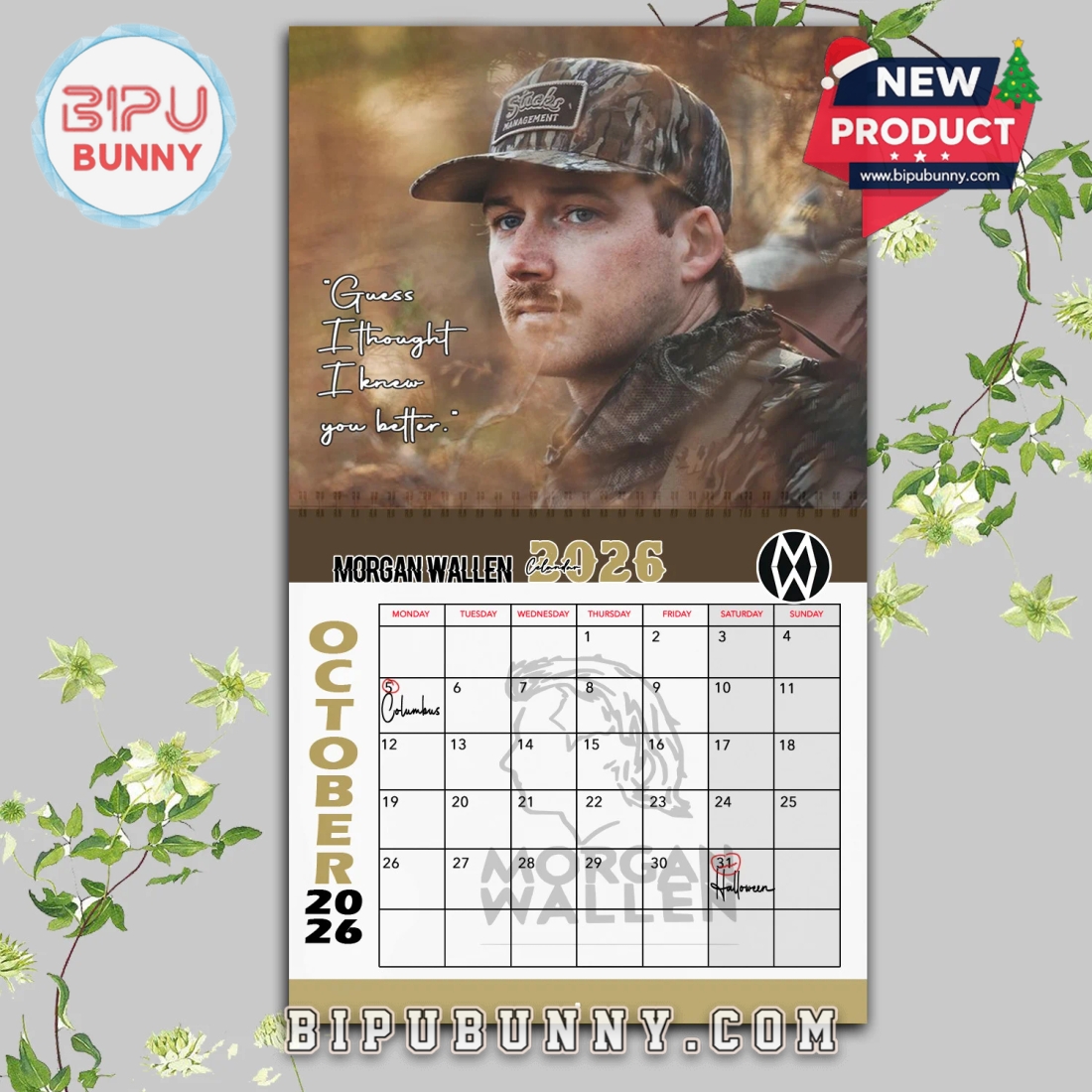 Morgan Wallen Wall Hanging Calendar 2026 Morgan Wallen Wall Hanging Calendar 2026