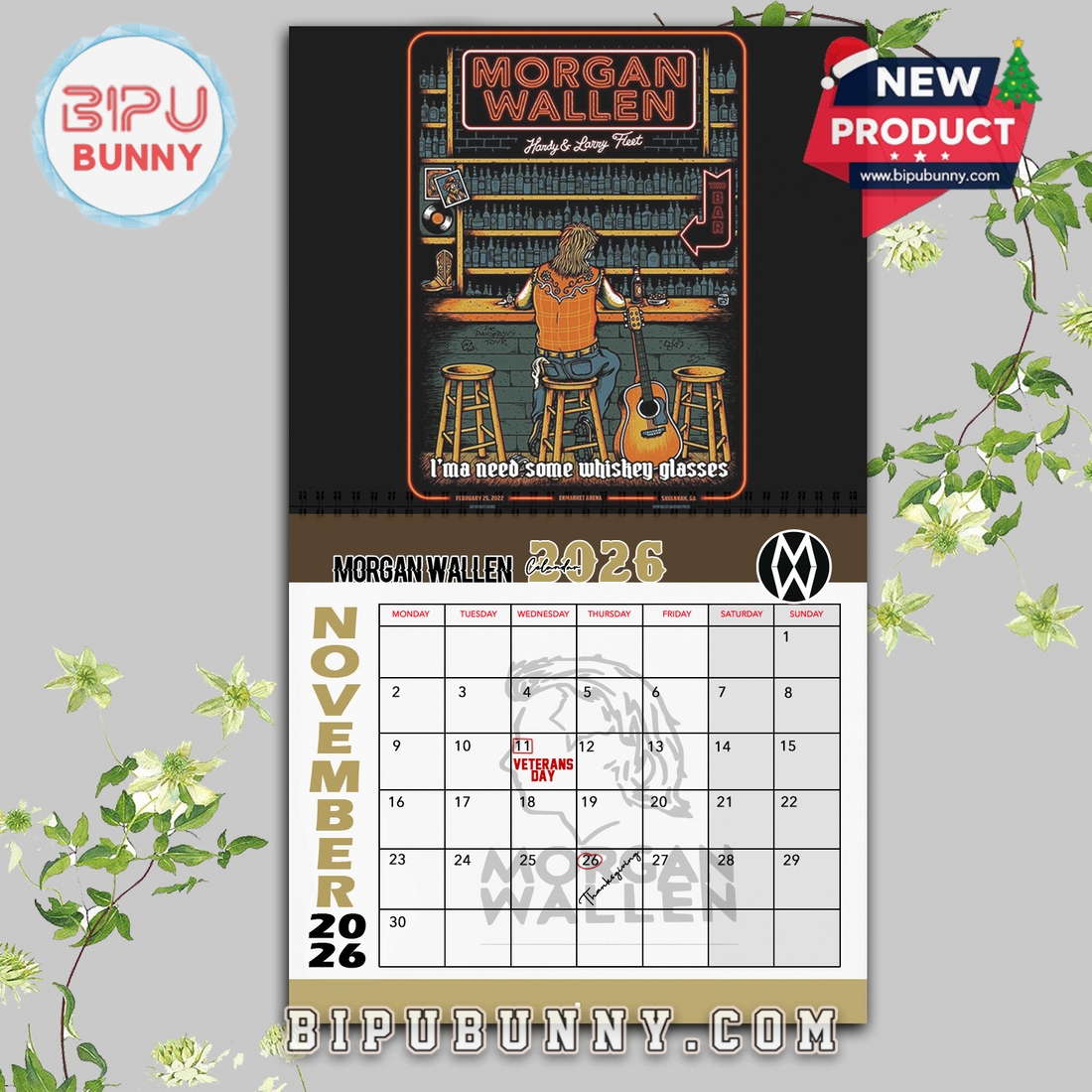 Morgan Wallen Wall Hanging Calendar 2026 Morgan Wallen Wall Hanging Calendar 2026