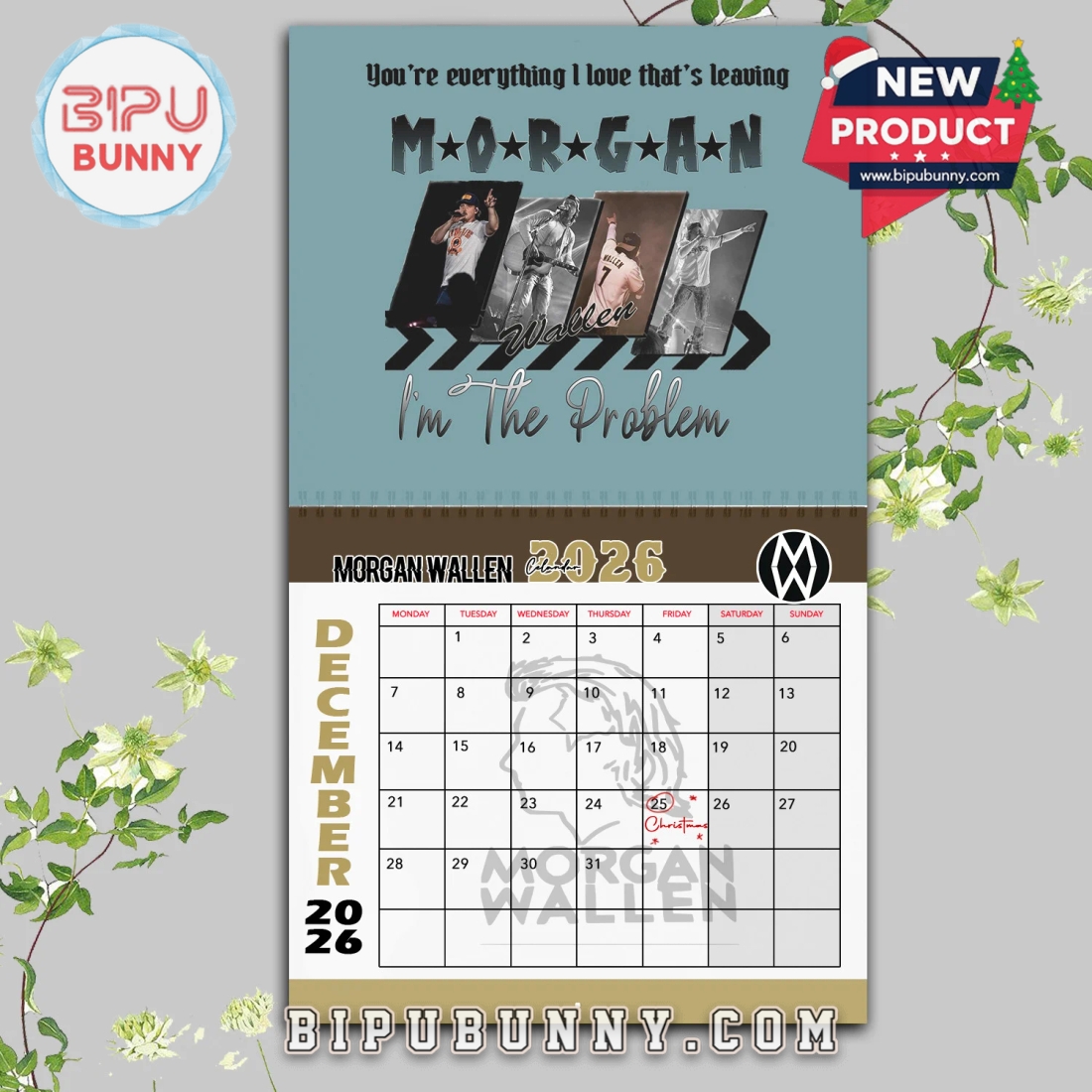 Morgan Wallen Wall Hanging Calendar 2026 Morgan Wallen Wall Hanging Calendar 2026