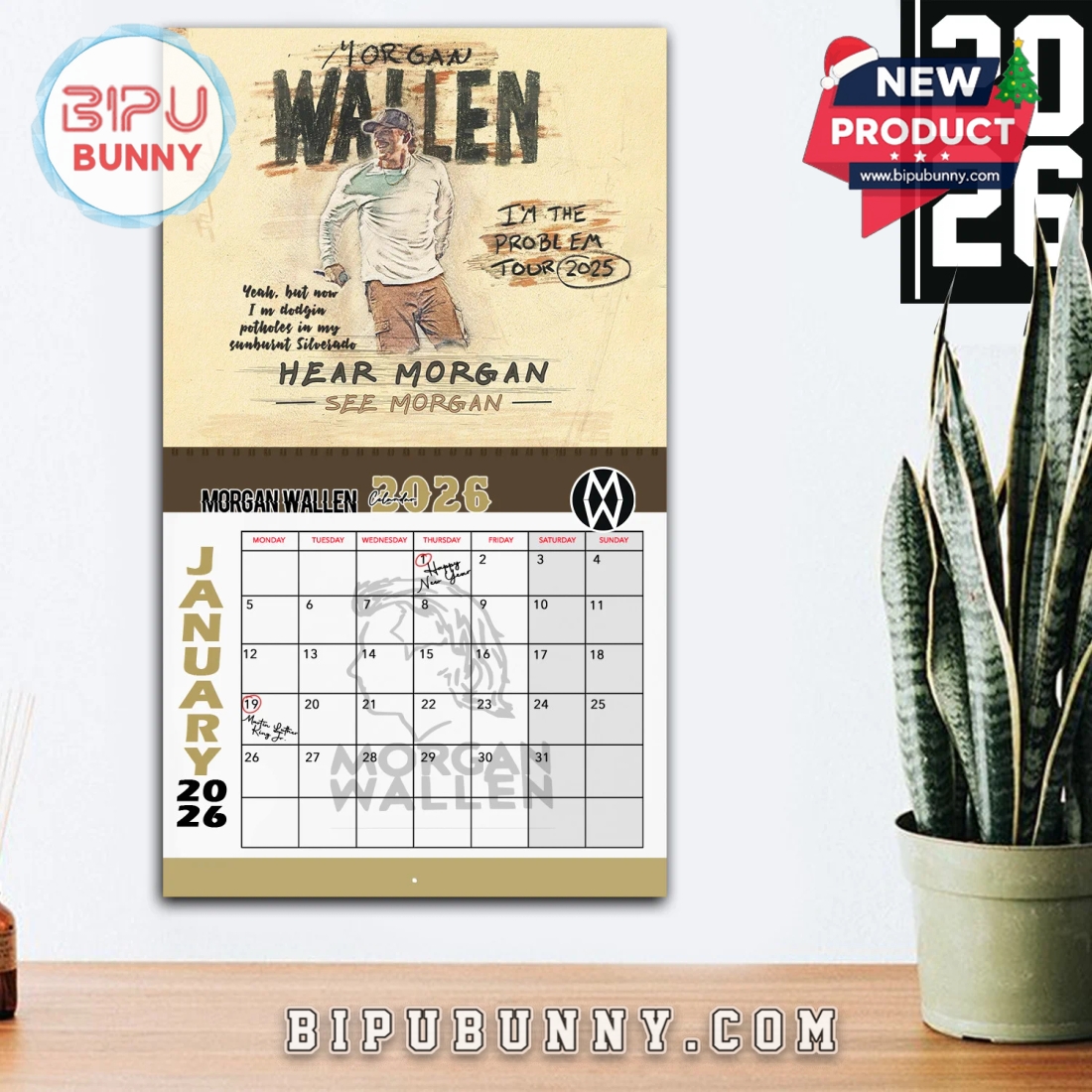 Morgan Wallen Wall Hanging Calendar 2026 Morgan Wallen Wall Hanging Calendar 2026