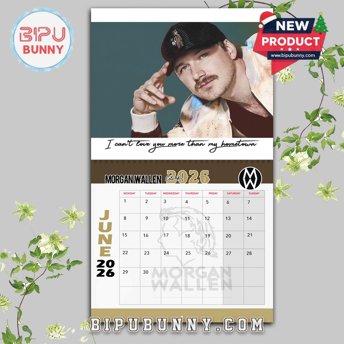 Morgan Wallen Wall Hanging Calendar 2026 Morgan Wallen Wall Hanging Calendar 2026