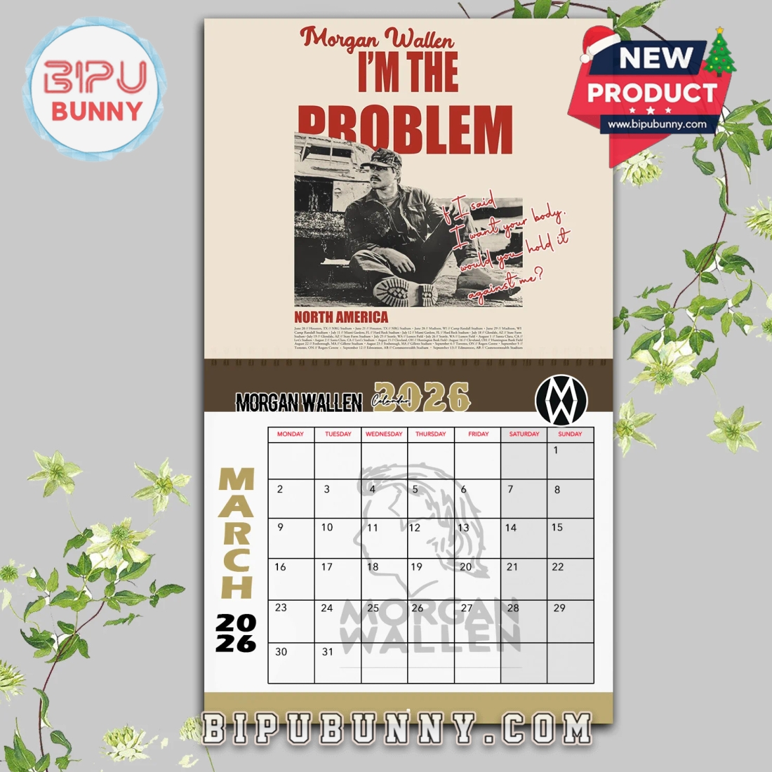 Morgan Wallen Wall Hanging Calendar 2026 Morgan Wallen Wall Hanging Calendar 2026