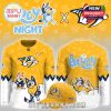 Nashville Predators Bluey Night limited jersey and cap with cartoon hockey characters and team colors!