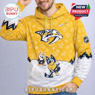 Nashville Predators NHL Bluey Night Limited Hoodie