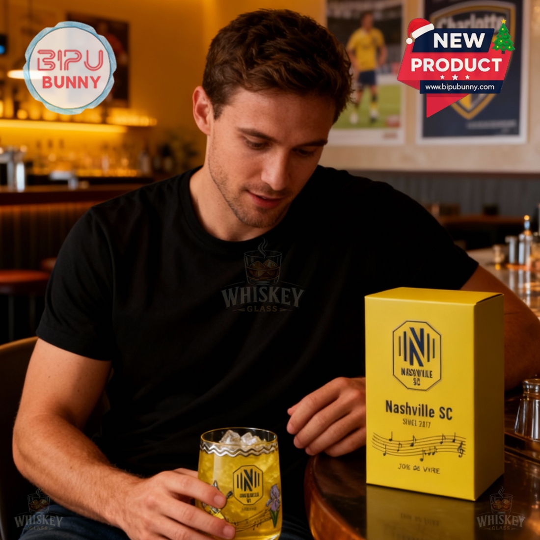 Nashville SC Whiskey Glass Nashville SC Whiskey Glass