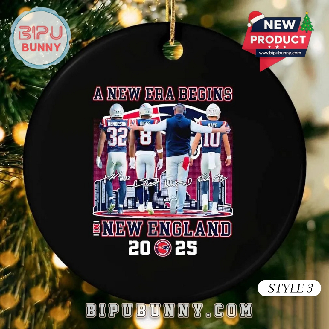 New England Patriots Legacy Christmas Ornament New England Patriots Legacy Christmas Ornament