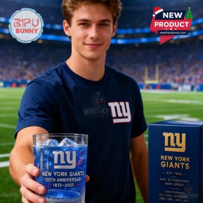 New York Giants 100th Anniversary Whiskey Glass