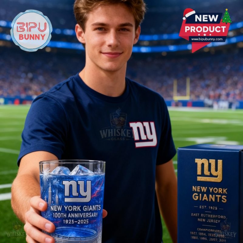 New York Giants 100th Anniversary Whiskey Glass New York Giants 100th Anniversary Whiskey Glass