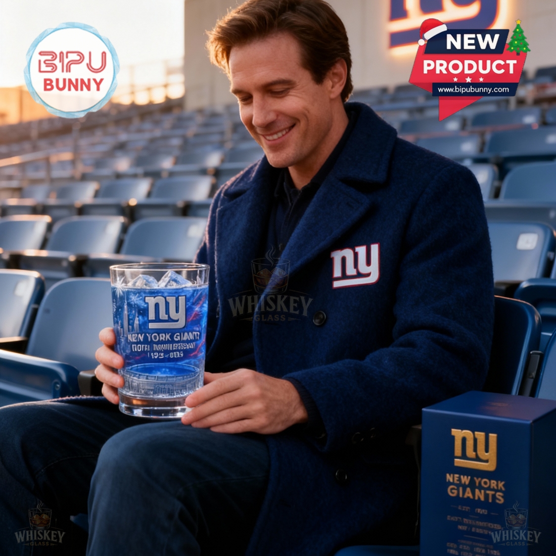 New York Giants 100th Anniversary Whiskey Glass New York Giants 100th Anniversary Whiskey Glass