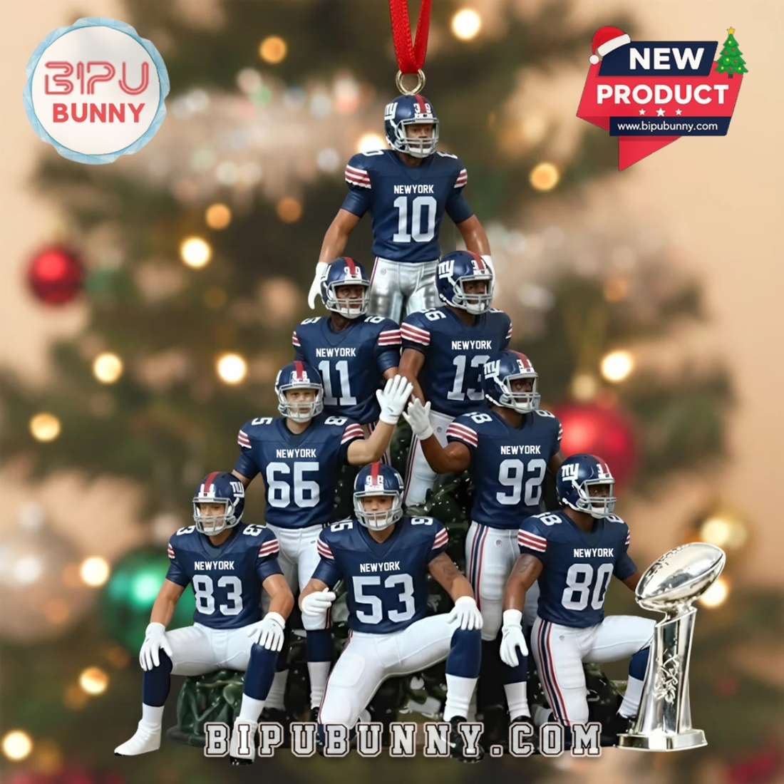 New York Giants Christmas Ornament 2025 New York Giants Christmas Ornament 2025