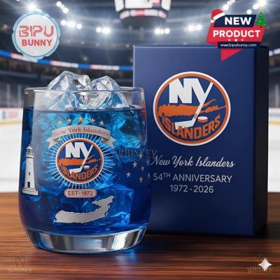 New York Islanders 54th Anniversary Whiskey Glass