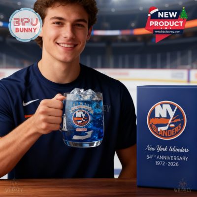 New York Islanders 54th Anniversary Whiskey Glass