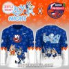 Full view of New York Islanders Bluey Night hockey jersey featuring both team and Bluey collaboration elements!