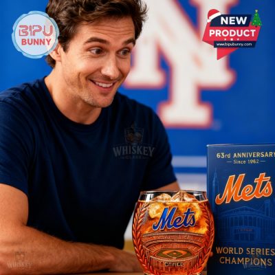 New York Mets 63rd Anniversary Whiskey Glass