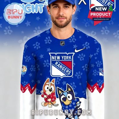 New York Rangers NHL Bluey Night Limited Hockey Jersey