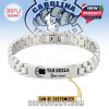 Custom Tar Heels silver bracelet with engraved logo and personal name area!