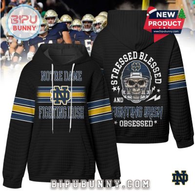 Notre Dame Fighting Irish NCAA Obsessed Waffle Hoodie