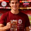 Whiskey glass features '135 Years of Buckeye Football 1890-2025' design, smiling Buckeye head, and stadium art.!