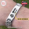 Ohio State name bracelet in use, worn on wrist, close-up detail!
