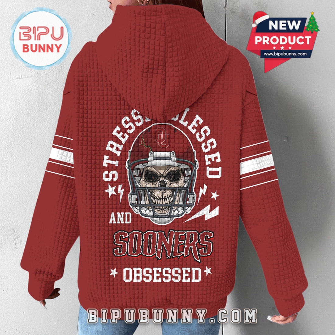 Oklahoma Sooners NCAA Obsessed Waffle Hoodie Oklahoma Sooners NCAA Obsessed Waffle Hoodie