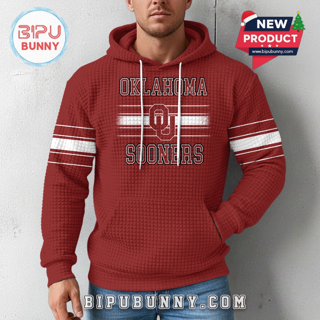 Oklahoma Sooners NCAA Obsessed Waffle Hoodie Oklahoma Sooners NCAA Obsessed Waffle Hoodie