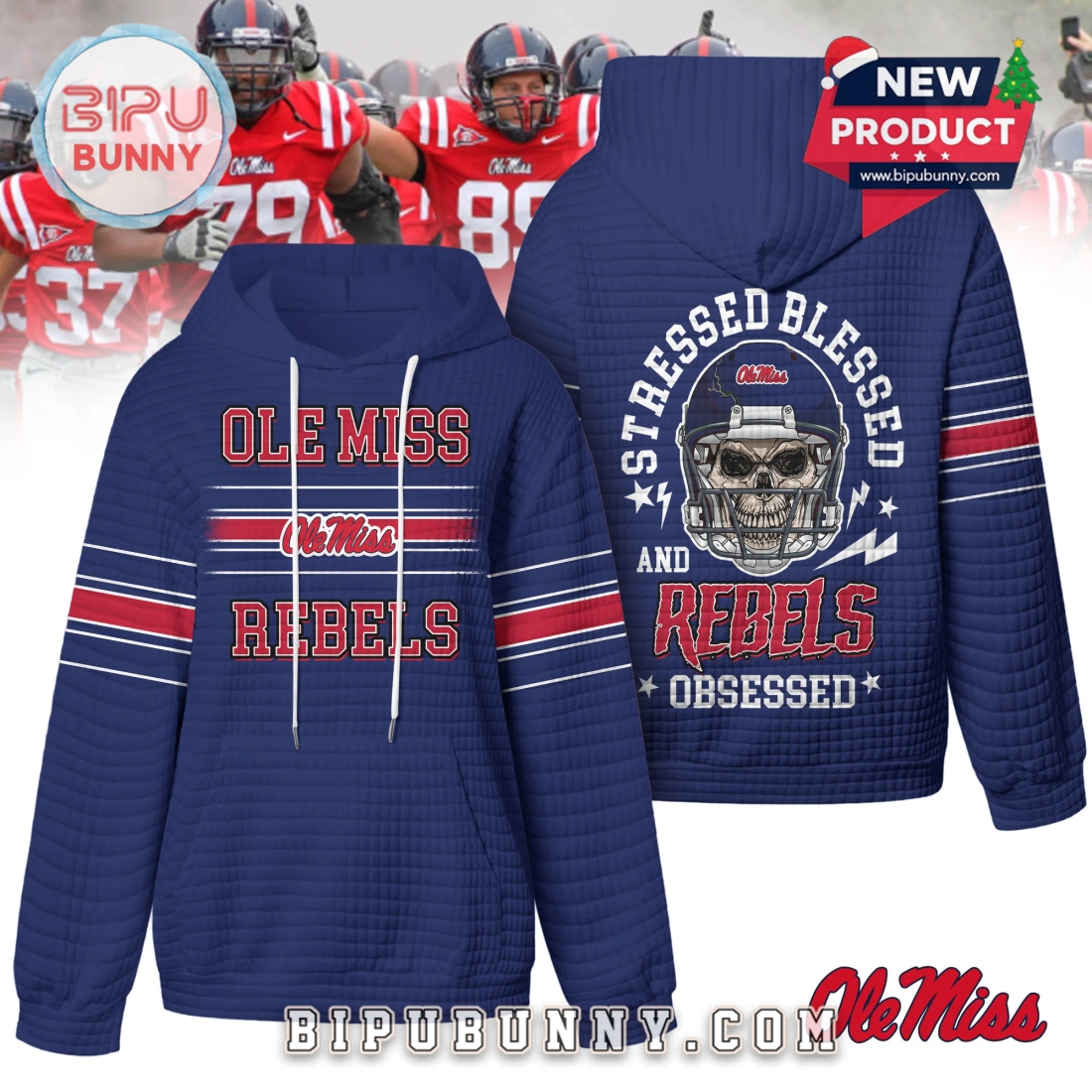 Ole Miss Rebels NCAA Obsessed Waffle Hoodie Ole Miss Rebels NCAA Obsessed Waffle Hoodie