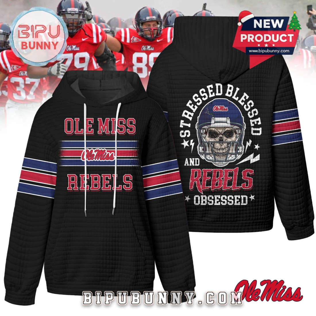 Ole Miss Rebels NCAA Obsessed Waffle Hoodie Ole Miss Rebels NCAA Obsessed Waffle Hoodie