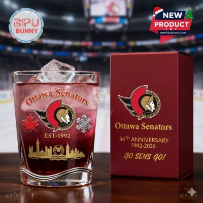 Ottawa Senators 34th Anniversary Whisky Glass