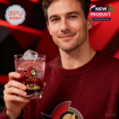Ottawa Senators 34th Anniversary Whisky Glass