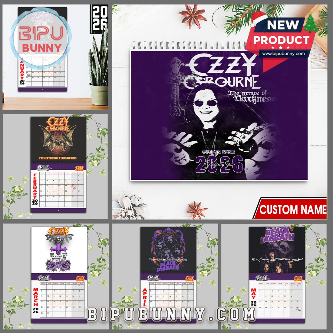 Ozzy Osbourne Wall Hanging Calendar 2026 Ozzy Osbourne Wall Hanging Calendar 2026