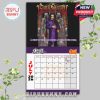 Ozzy Osbourne January 2026 calendar page with a black and purple theme, gothic statue artwork above, and handwritten markings on some dates!