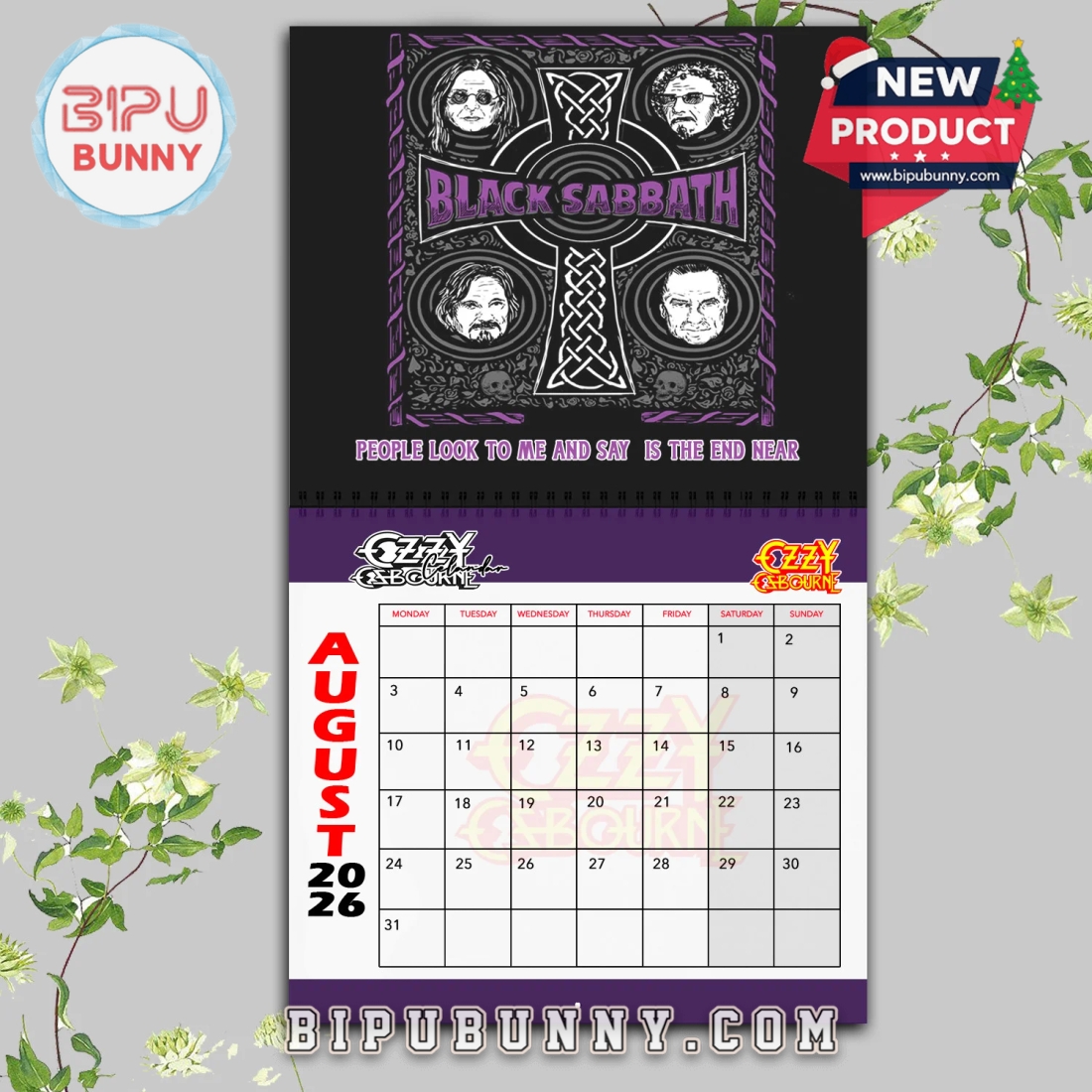 Ozzy Osbourne Wall Hanging Calendar 2026 Ozzy Osbourne Wall Hanging Calendar 2026