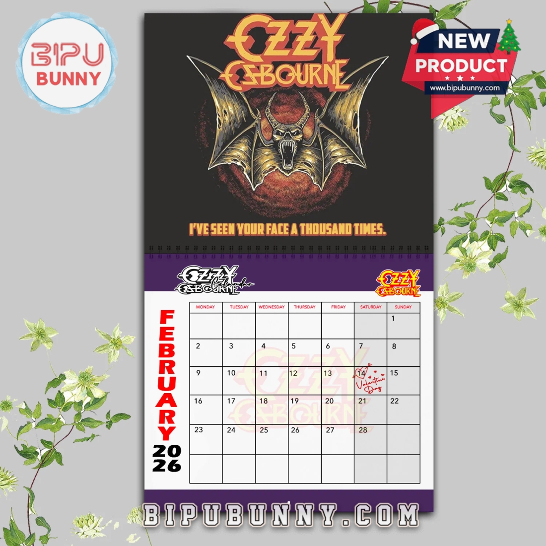 Ozzy Osbourne Wall Hanging Calendar 2026 Ozzy Osbourne Wall Hanging Calendar 2026