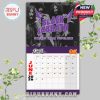 April 2026 calendar with a full-band illustration of Black Sabbath, framed by bold purple flames and a nostalgic quote. Ozzy and bandmates are rendered in stylized art, ideal for collectors or fans of classic metal themes!